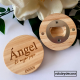 Abridor de madera redondo personalizado con imán papá
