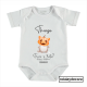 Body blanco bebé algodón personalizado Halloween gato calabaza 