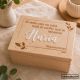Mockup del diseño de la tapadera de la caja de madera 