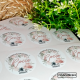 Pack 24 etiquetas personalizadas Floral
