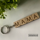 Llavero madera Scrabble Mamá grabado