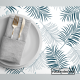 Conjunto manteles hojas tropicales