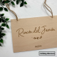 Cartel de madera grabado al láser, para el rincón del jamón de cualquier evento o celebración, con cuerda de yute para colgar.
