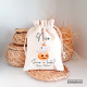 Saquito algodón chuches Halloween infantil elefante calabaza, truco o trato