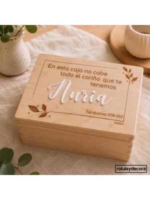 Mockup del diseño de la tapadera de la caja de madera 