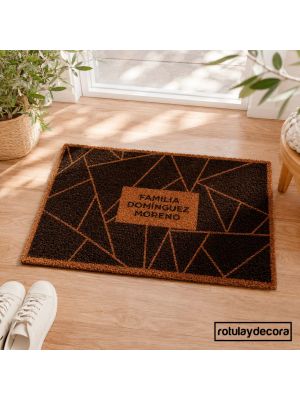 Felpudo personalizado de coco con nombre para la entrada de casa