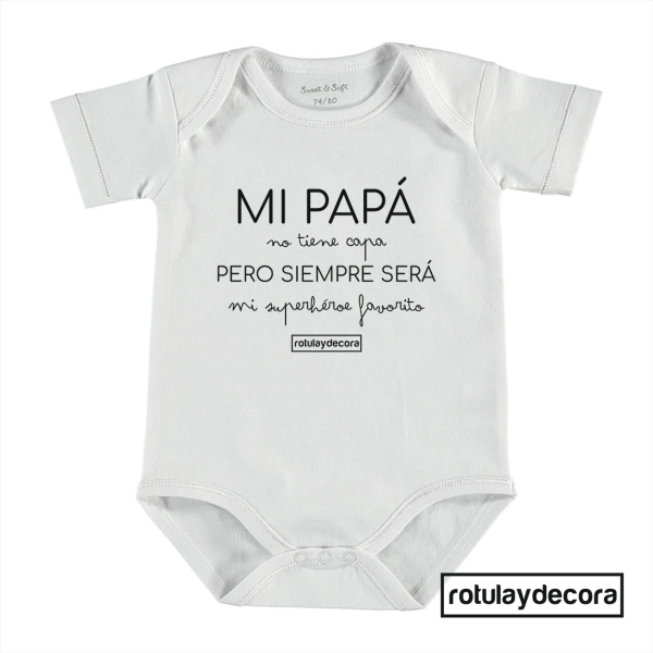 Body bebe mensaje on sale papa